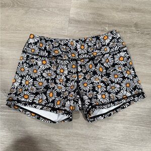 Born Primitive Black and White Floral Athletic Shorts